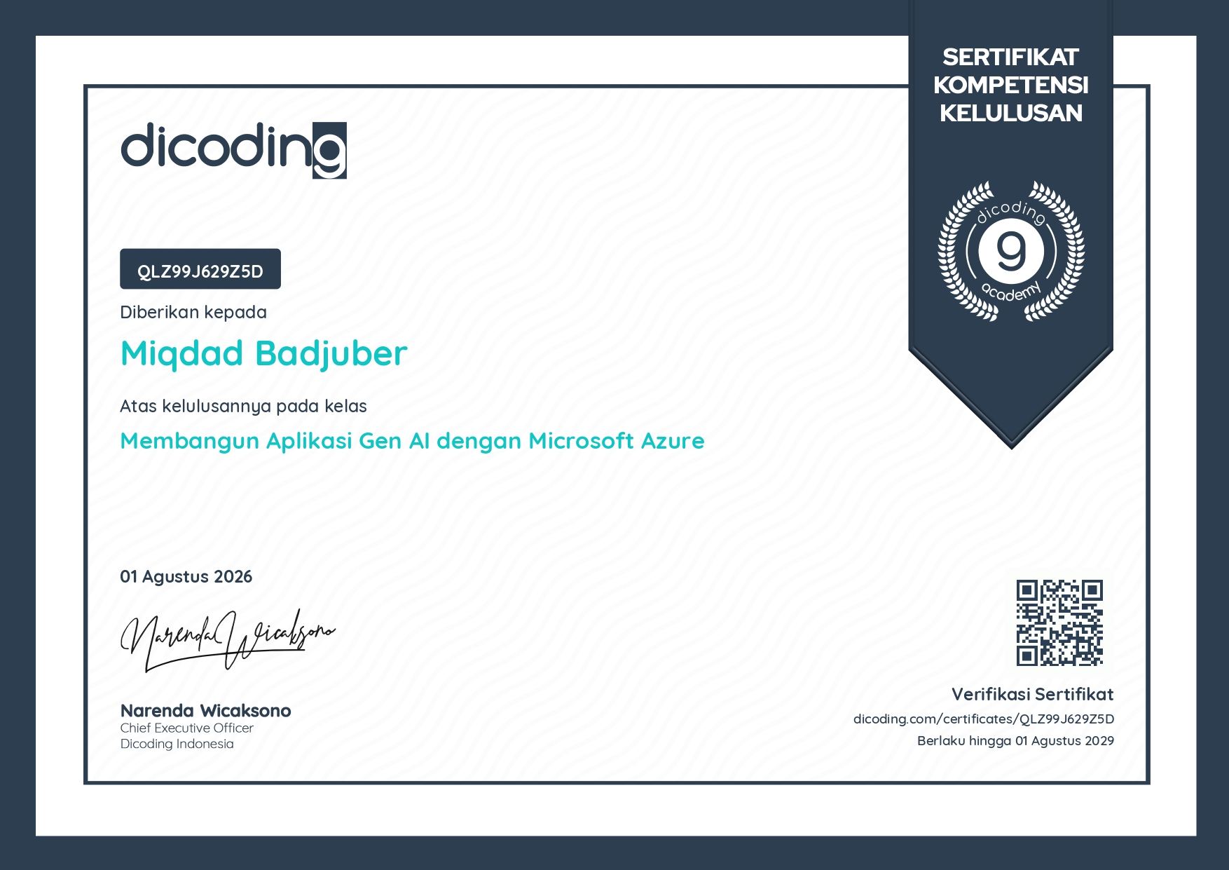 Certificate Build Gen AI